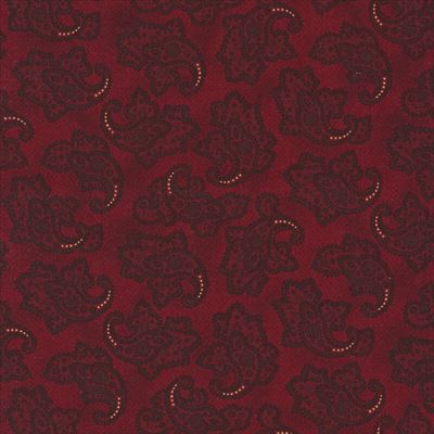 Farmhouse Christmas- Delicate Paisley- Red